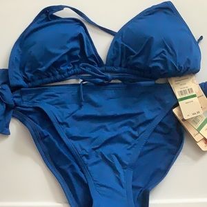 Tommy Bahama Royal Blue Triangle Cup Top and Tie Side Hipster